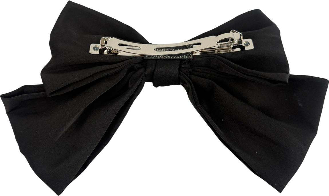 Anisa Sojka Black Handmade Hair Bow Clip