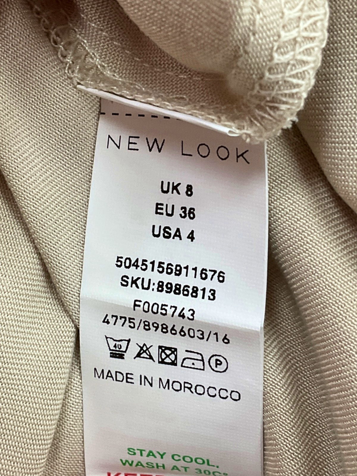 New Look Beige Midi Skirt UK 8