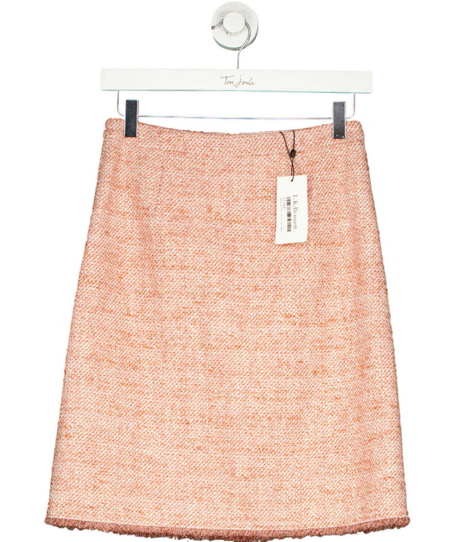 LK Bennett Pink Celeste Tweed Skirt UK 6