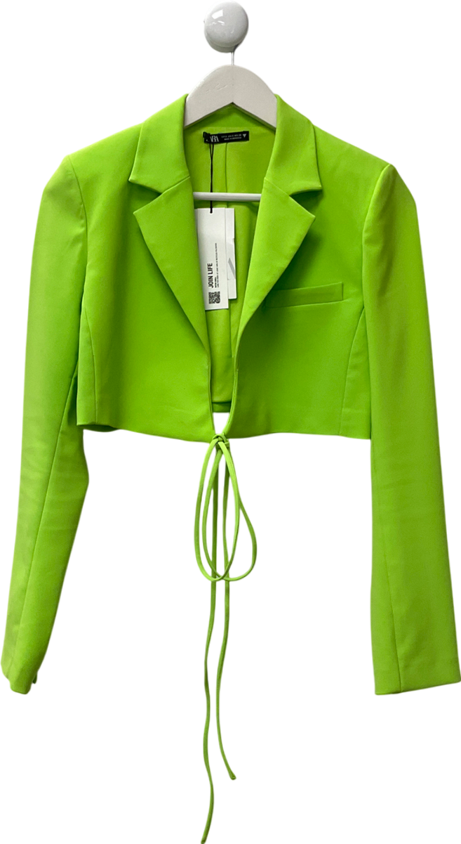 ZARA Green Cropped Blazer UK S