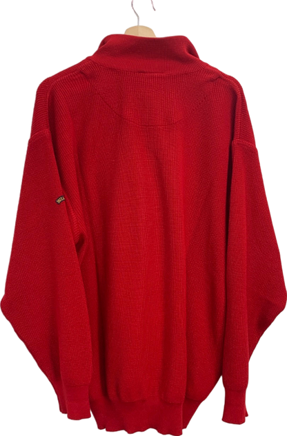 Paul & Shark Red Quarter Zip Jumper UK XL