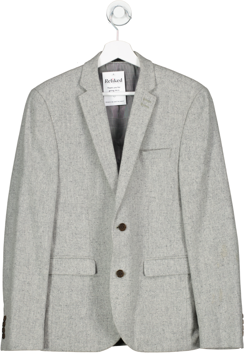 Next Grey Tailored Nova Fides Wool Suit Jacket UK 38