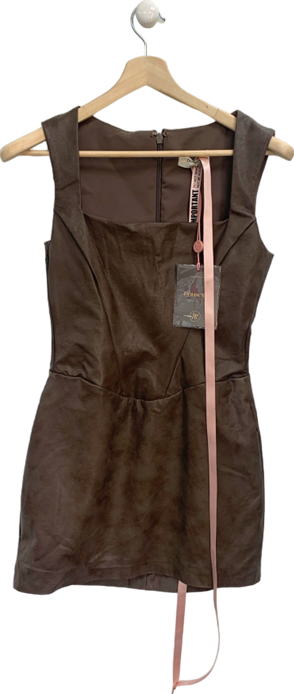 House of CB Mocha Pandora Mini Dress UK M