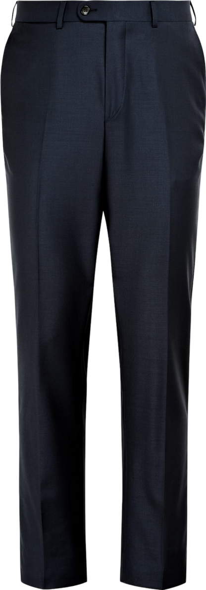 SuitSupply Blue Navy Slim Leg Straight Suit Trousers UK XL W38