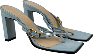 WANDLER Yara Light Blue Leather Sandals UK 4 EU 37