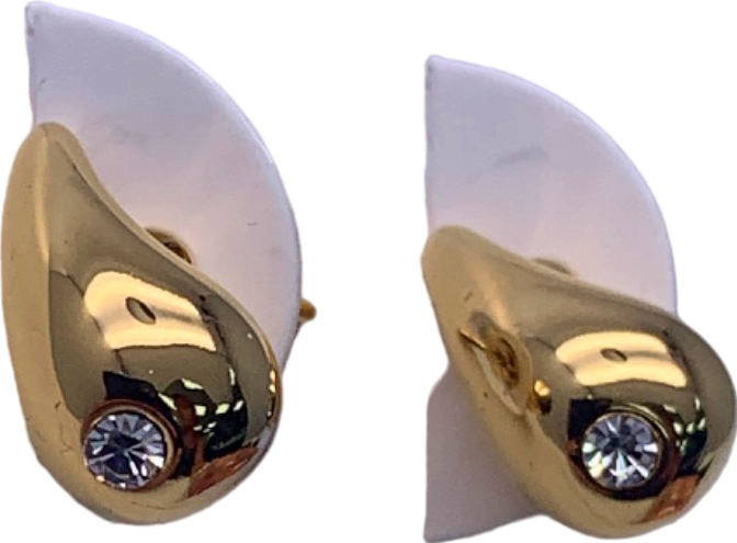 Abbott Lyon Gold Teardrop Crystal Stud Earrings
