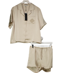 The Couture Club Cream Satin Short Sleeve Emblem Set UK 12