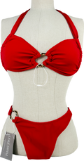 Lole swim Red Ribbed Bikini UK S/M