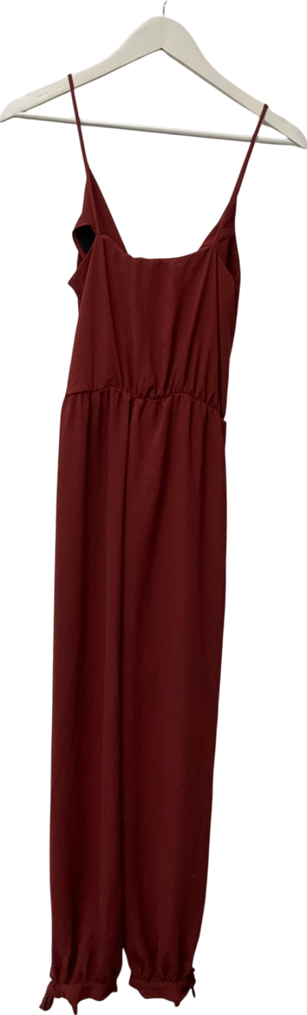 ZARA Orange Strappy Jumpsuit UK M