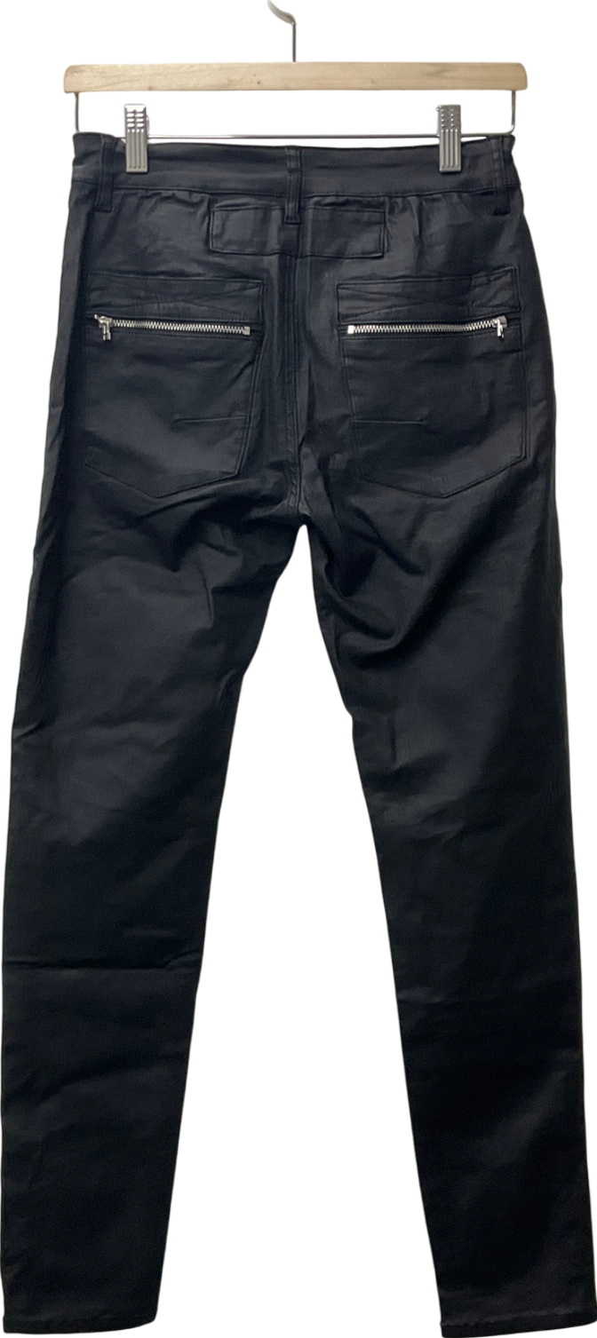Melly&Co Black 4 Button Black Jeans UK M