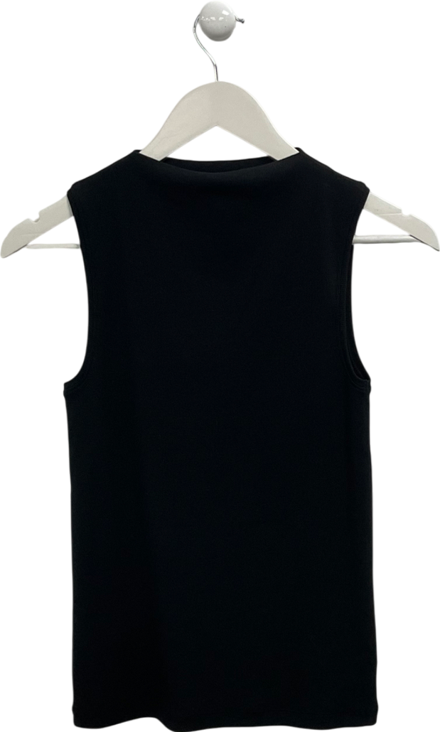 Arket Black High Neck Top UK S
