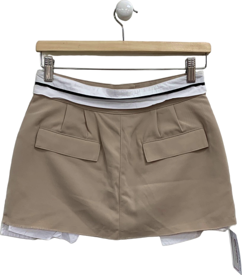 Couture Beige Mini Skirt UK 6
