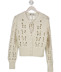 ZARA Cream Open Knit Cardigan Top UK L