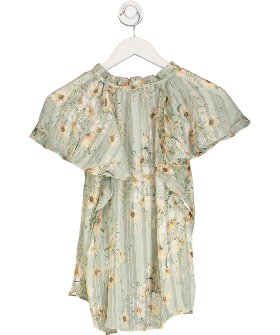 H&M Green Floral Blouse UK 10