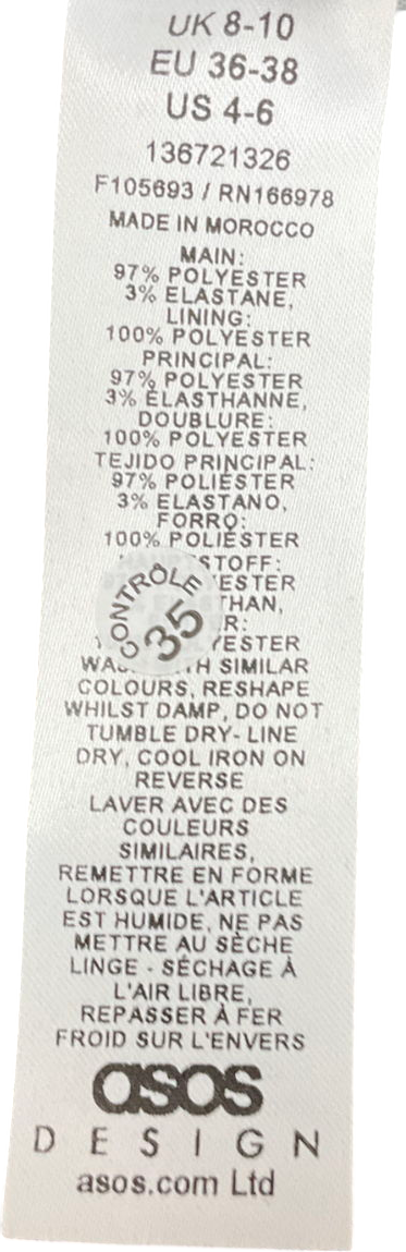 ASOS Brown Bubble Hem Mini Skirt In Animal Print UK 8