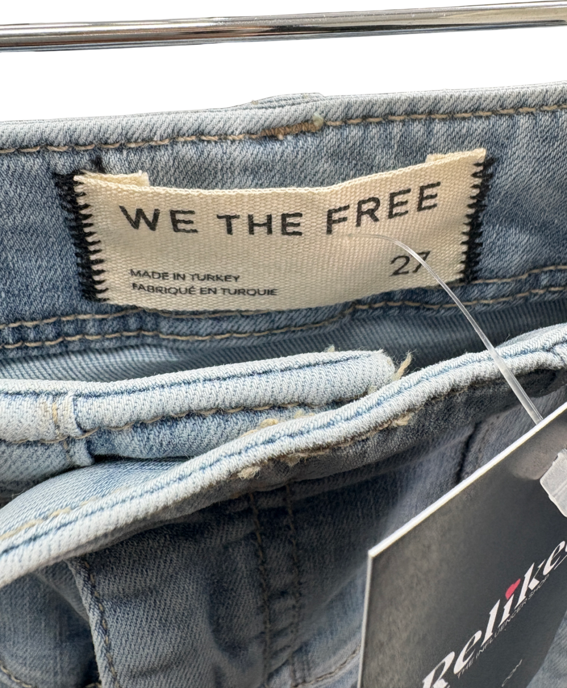 We The Free Blue Libre Wide Leg Jeans W27