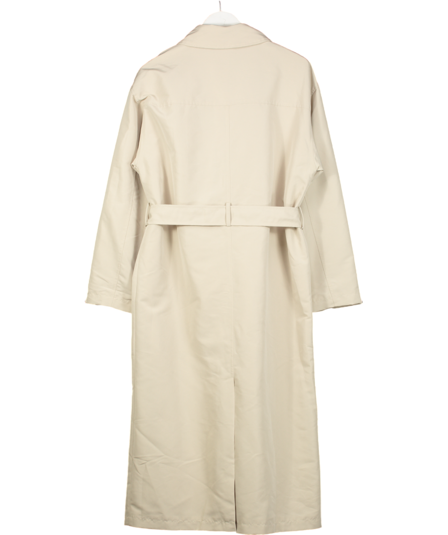 White Fox Beige Keep A Secret Trench Coat UK S/M