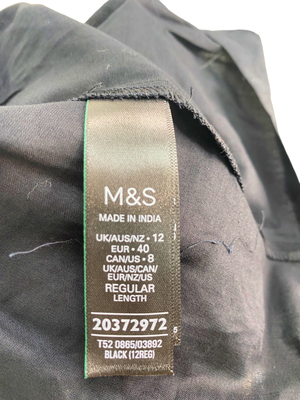 M&S Black Beach Dress with White Lace Trim UK 12 Regular