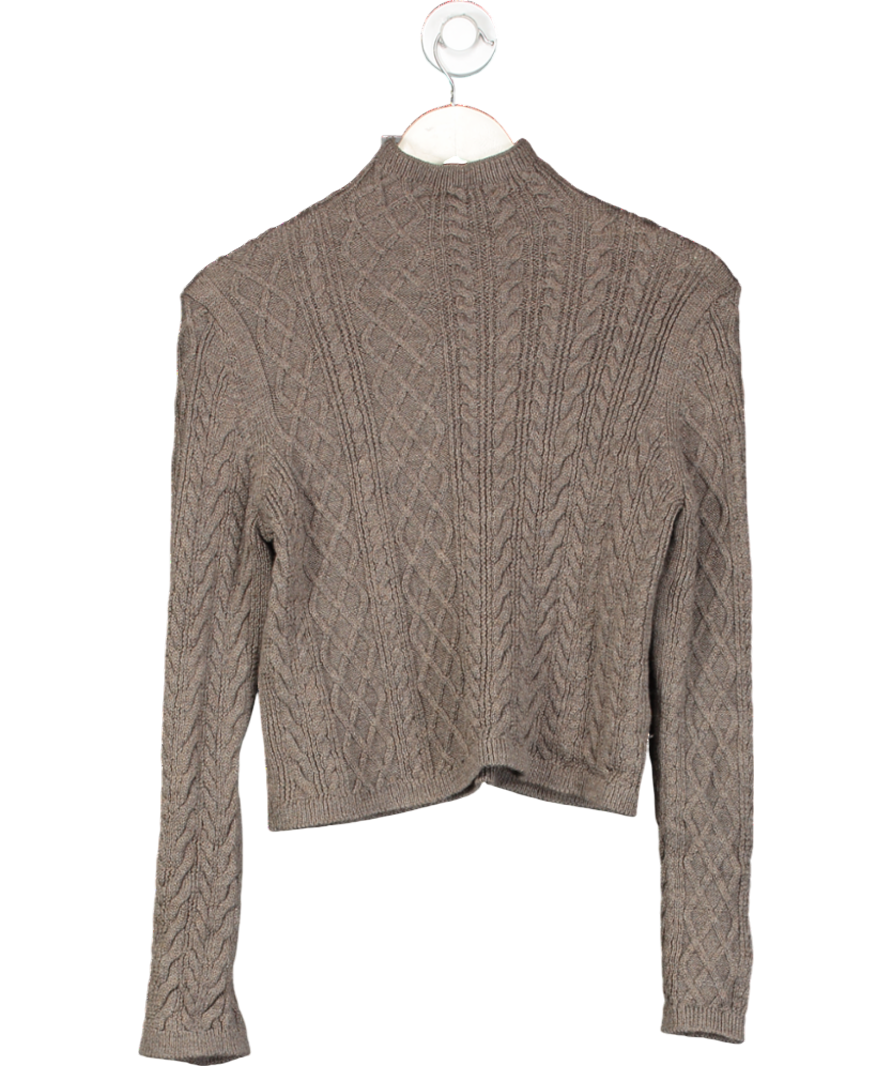 & Other Stories Grey Cable Knit Jumper UK S