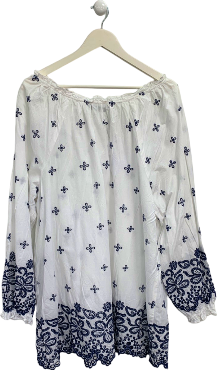 Yours White Embroidered Tunic UK 22-24