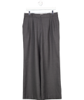 & Other Stories Grey Tailored Pleated Trousers UK 10
