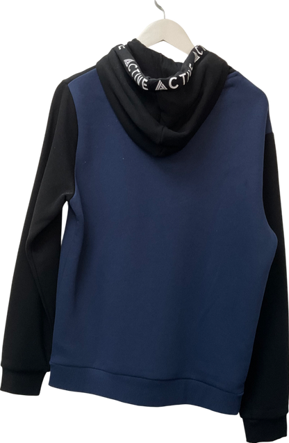 Next Blue Active Black Half Zip Hoodie UK M