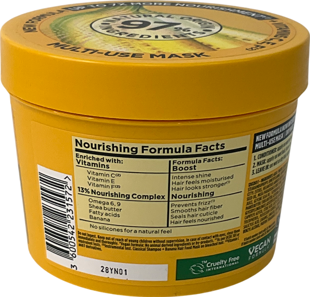 Garnier Ultimate Blends Hair Food Banana 3-in-1 Dry Hair Mask Treatment 400ml