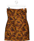 Bec + Bridge Brown Far Out Palm Print Mini Dress UK 8