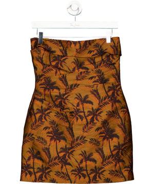 Bec + Bridge Brown Far Out Palm Print Mini Dress UK 8