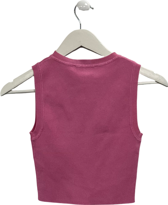 ZARA Pink Ribbed Knit UK S