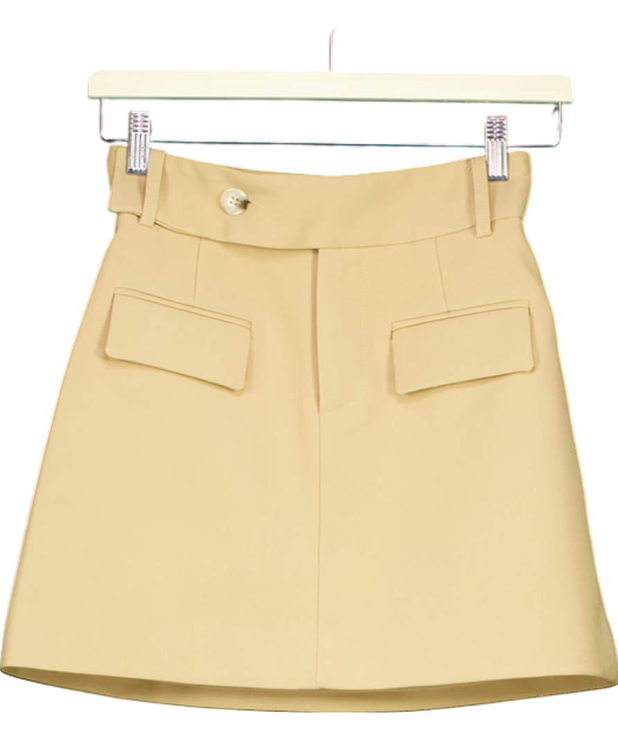 OddMuse Beige The Ultimate Muse Mini Skirt UK XS