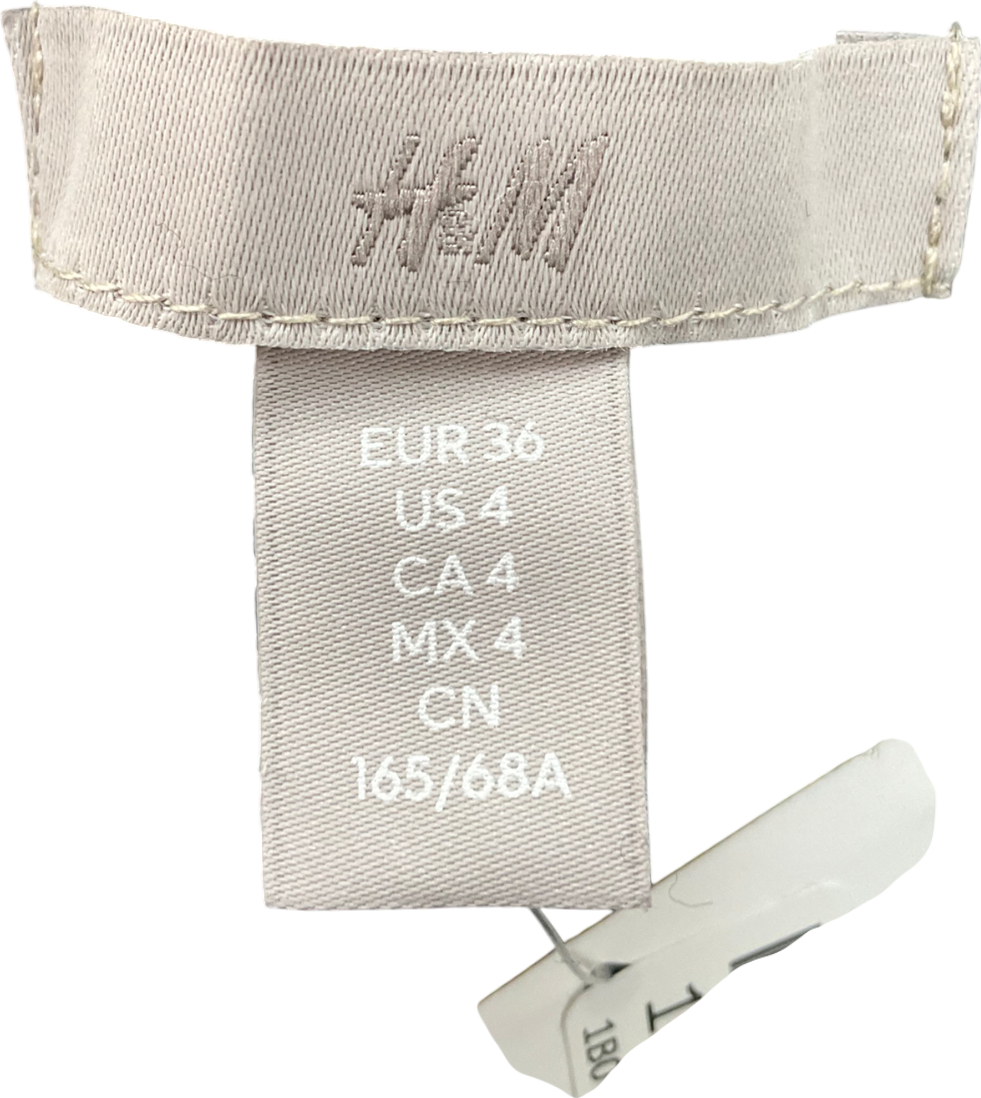 H&M Grey High-waisted Tailored Trousers UK 8