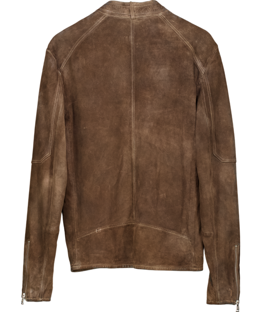 AllSaints Brown Grantham Suede Jacket UK M