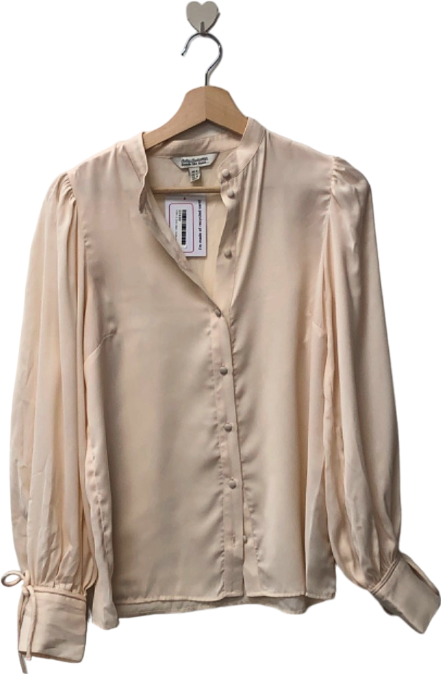 Friends Like These Millie Mackintosh Cream Silk Button-Down Blouse UK 8