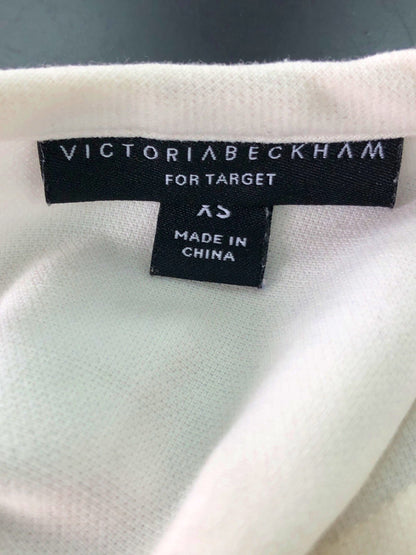 Victoria Beckham X TARGET White/Black SCALLOP Short Sleeve Top UK XS