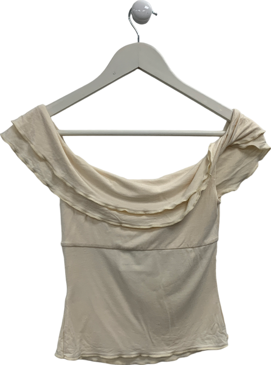 Tiger Mist Cream Crop Top UK XS