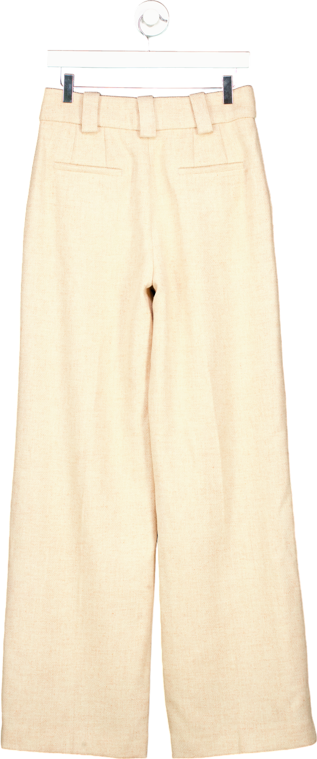 Residus Beige Wool Trousers UK 10