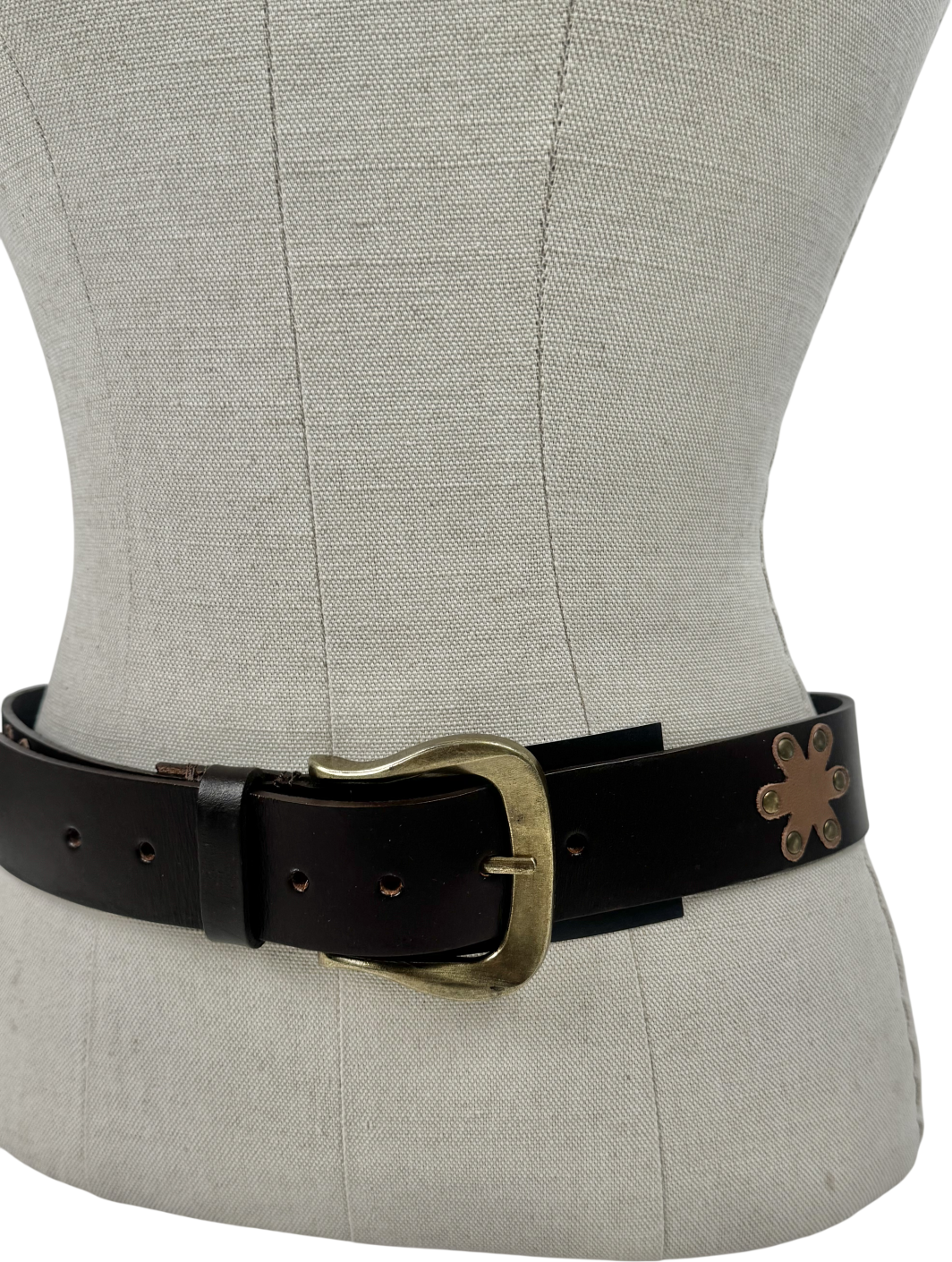 Free People Brown Sonny Studded Belt UK XS/S