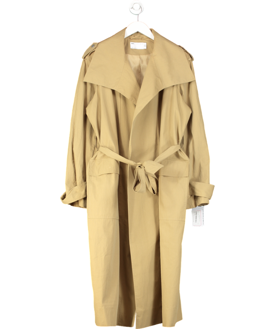 ASOS Beige Lightweight Belted Trench Coat UK 10