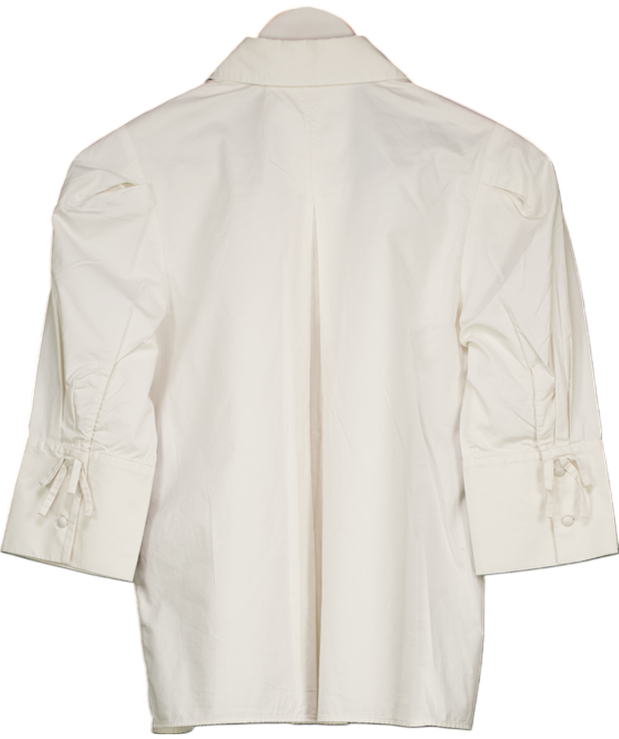 & Other Stories Cream 3/4 Sleeve Shirt UK 8