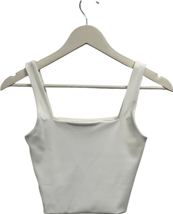 Klayd White Square Neck Tank Top UK XS