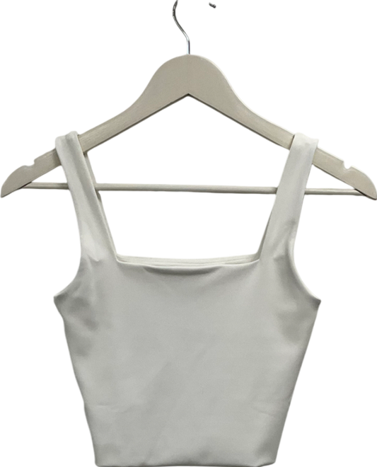 Klayd White Square Neck Tank Top UK XS