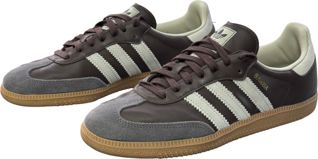 adidas Originals Samba Trainers - Brown / Putty Grey / Gold Metallic UK 7 EU 40 👠