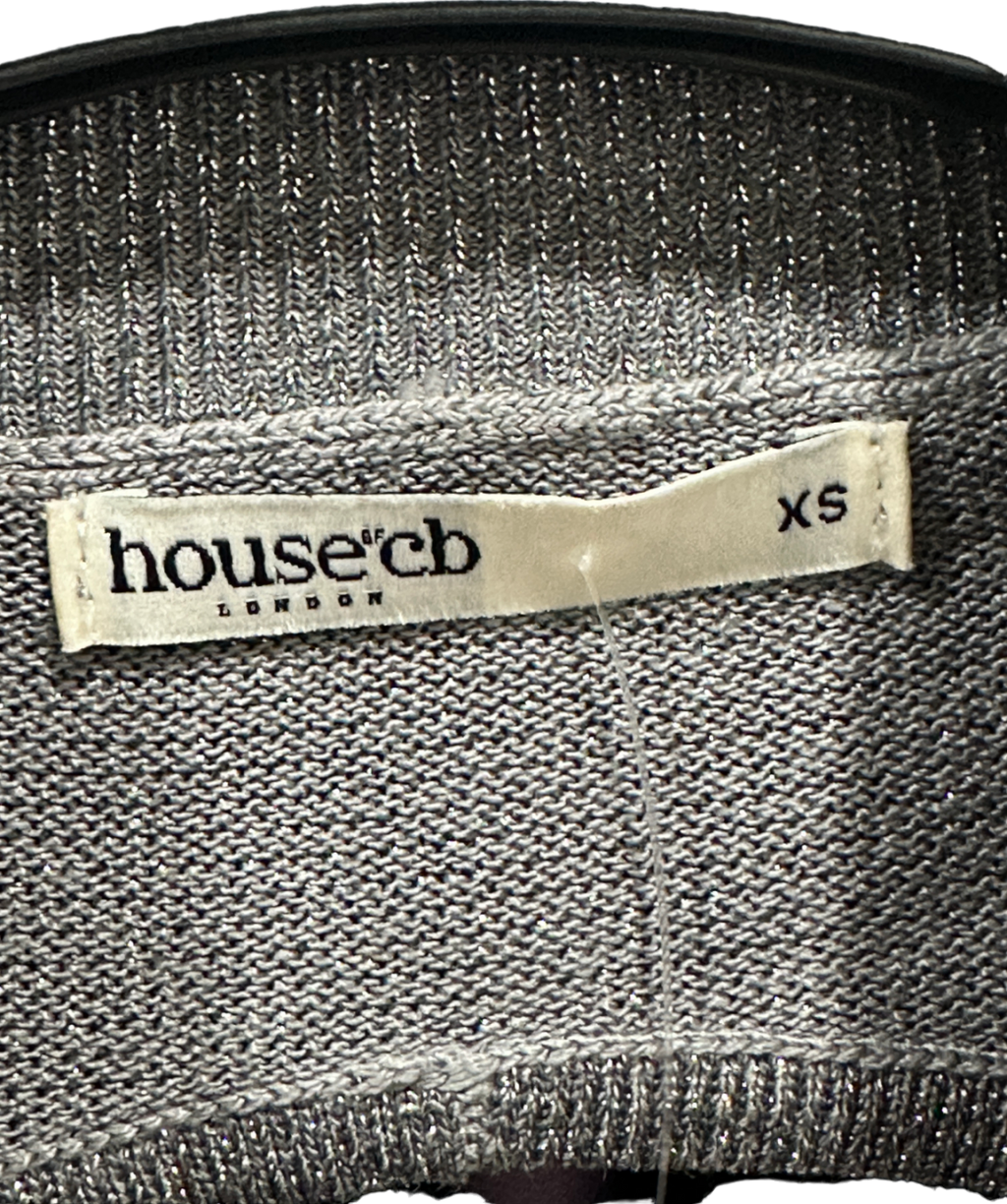 House of CB Silver Metallic Long Sleeve Maxi Dress XS