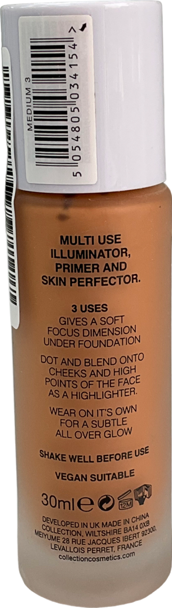 Revolution Filter Finish Glow Gorgeous Foundation Medium 3 30ml