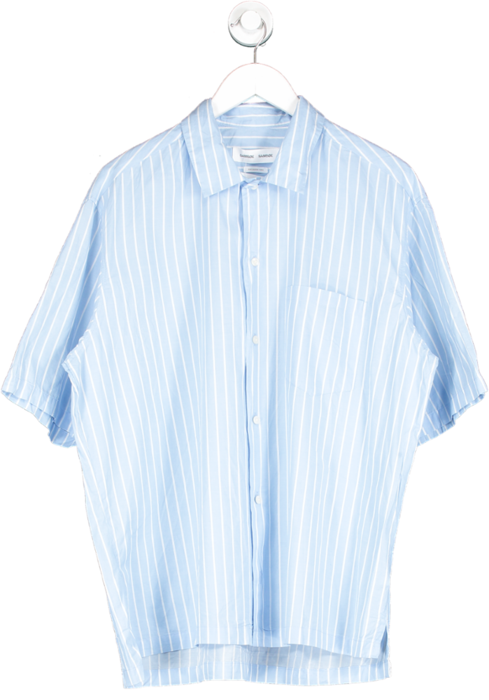 Samsøe Samsøe Taro Nx Shirt Blue Depths Stripe UK L