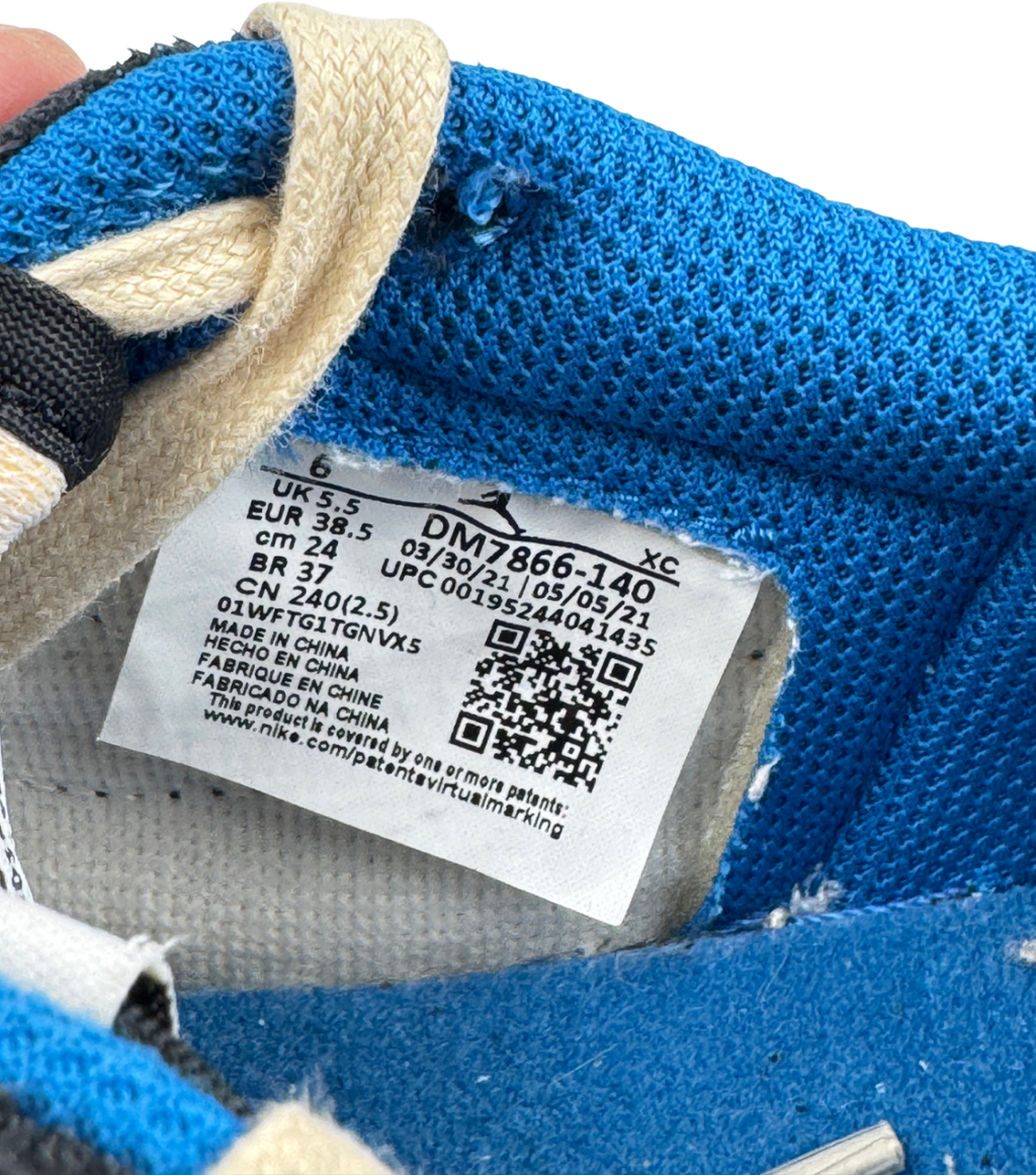 Nike White Jordan 1 Retro Low Og Sp Fragment X Travis Scott - White/blue/black UK 5.5 EU 38.5 👠