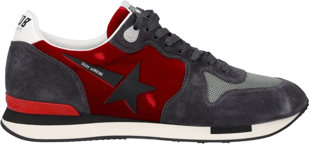 GOLDEN GOOSE Col P3 Star Red Velvet /black Star Running Trainers UK 7 EU 40