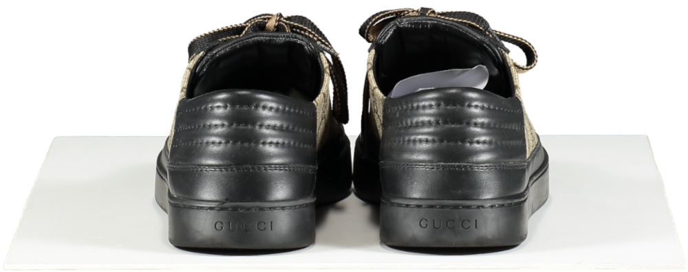 Gucci Black Beige/black Gg Supreme Canvas And Leather Sneakers UK 7 EU 41 👞