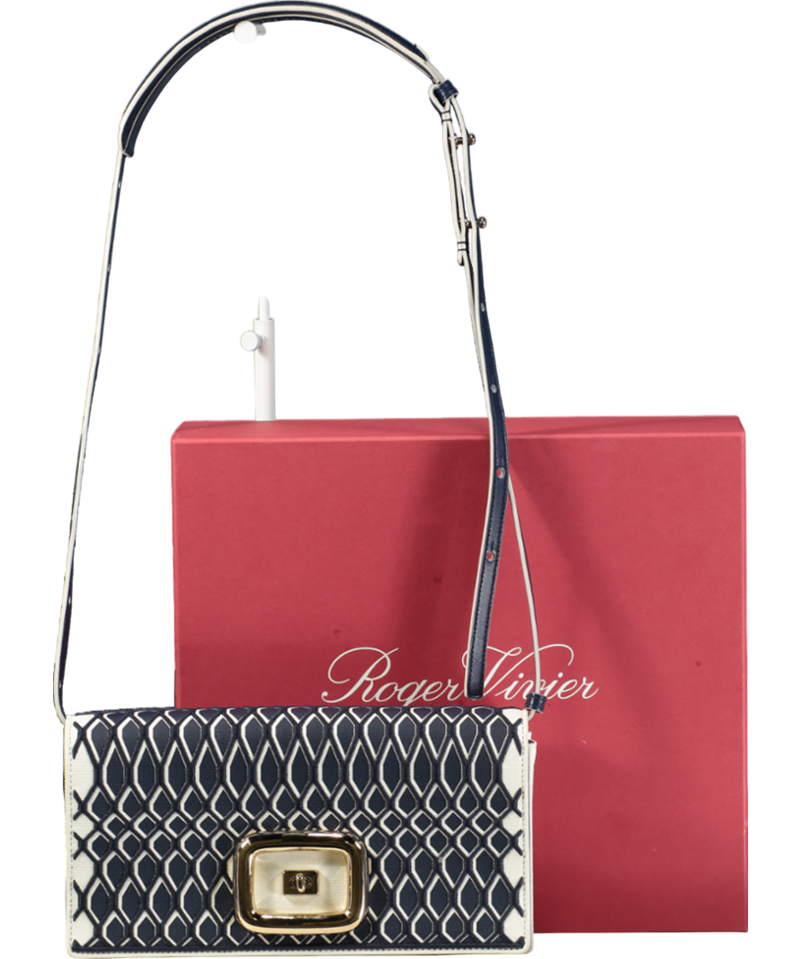 Roger Vivier Blue Illusion Logo Shoulder Bag